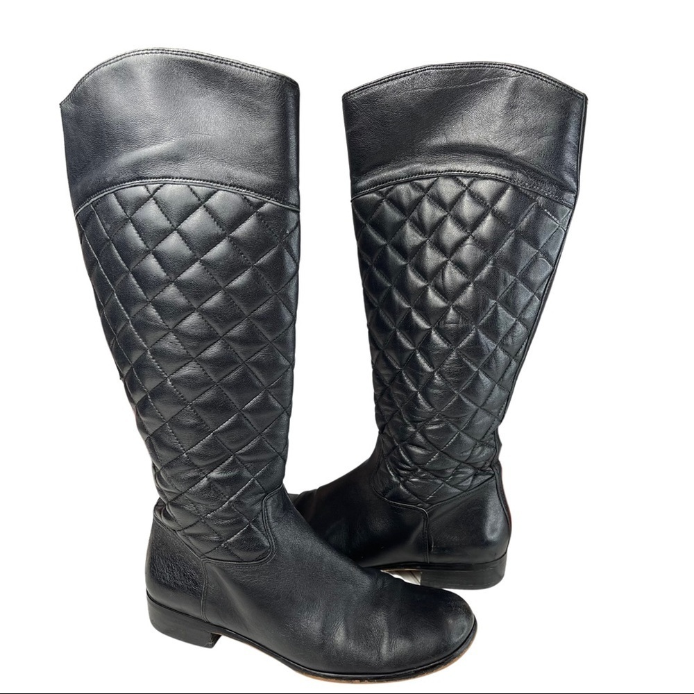 Corso Como Quilted Leather Riding Boots 6 1/2 M